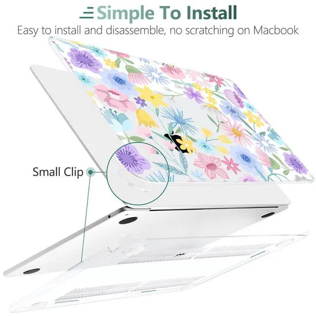 Alt view image 3 of 5 - TWOLSKOO for MacBook Air 15 inch Case 2025 2024 2023 Release M4 A3241 M3 A3114 M2 A2941, Plastic Hard Shell & Screen Protector & Keyboard Cover & Type C Adapter, Flying Astronauts