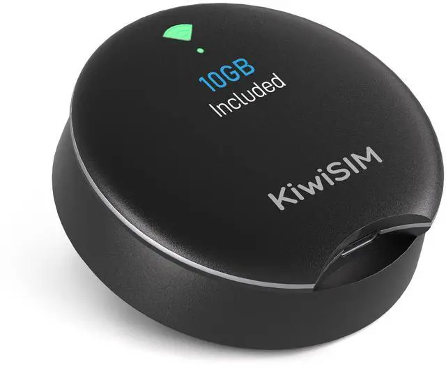 Main image of KiwiSIM UFO Mobile Hotspot with Data 10GB-30Days, Portable Pocket WiFi 6 & 4G LTE Hotspot l MiFi, Support AT&T, T-Mobile, Verizon, 10 Devices, USA Coverage, No SIM Card Required, No Contract, Black