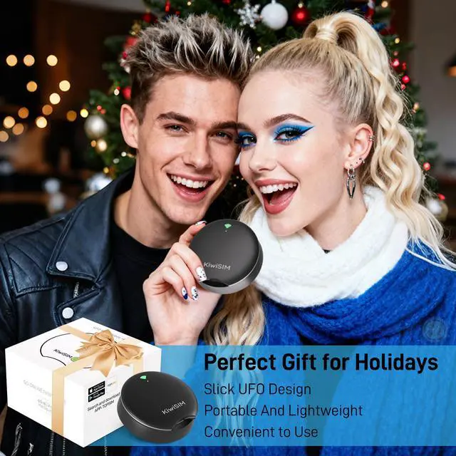 Alt view image 4 of 5 - KiwiSIM UFO Mobile Hotspot with Data 10GB-30Days, Portable Pocket WiFi 6 & 4G LTE Hotspot l MiFi, Support AT&T, T-Mobile, Verizon, 10 Devices, USA Coverage, No SIM Card Required, No Contract, Black