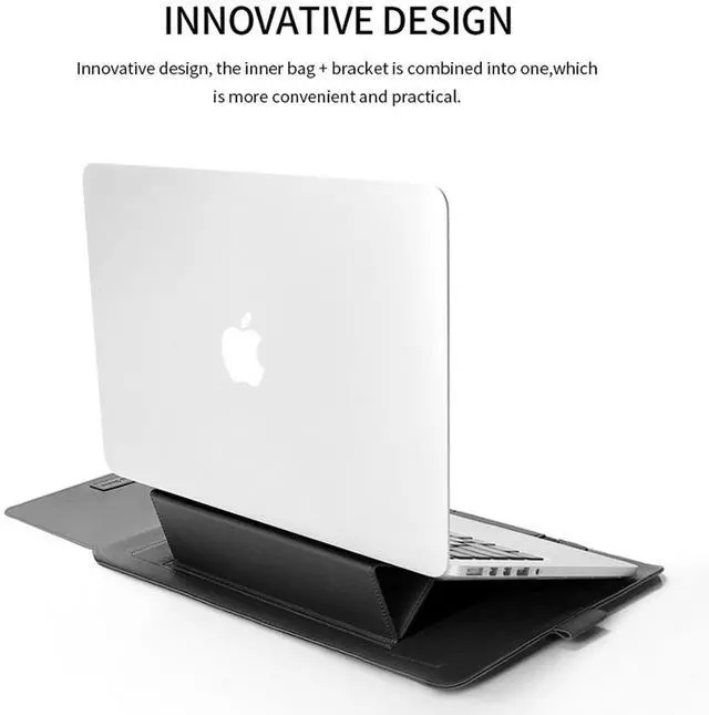 Alt view image 4 of 5 - 13-14 Inch Sleeve Case Cover for MacBook Pro 2016-2020/Surface Laptop 2017/Book 3 13.5", Laptop Slim Bag for 13-14" Lenovo Dell Toshiba HP Acer Chromebook (13-14 inch, Black)