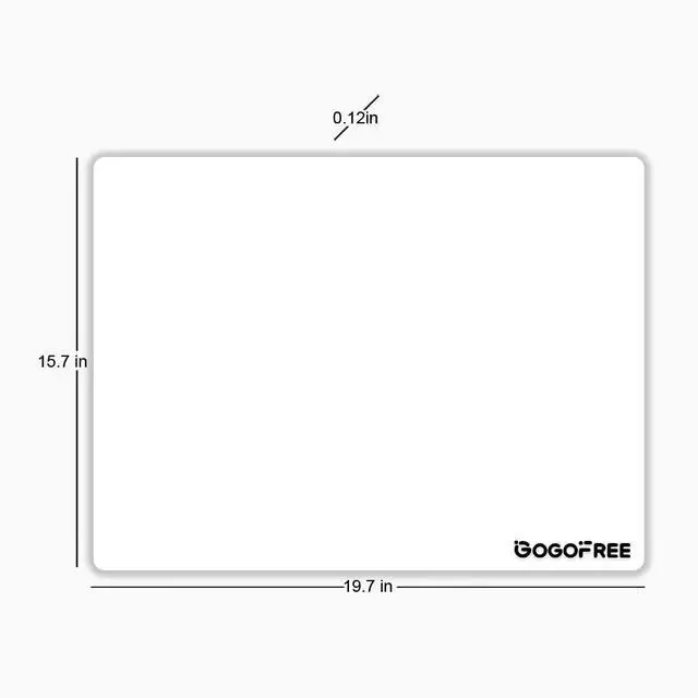 Alt view image 2 of 5 - gogofree Glass Mouse pad for Gaming, Ultra Smooth Mouse Mat with Hard Surface, Large Tempered Glass Mouse Pad Precision Speed Control for Games and Office (White, 19.7" L x 15.7" W)