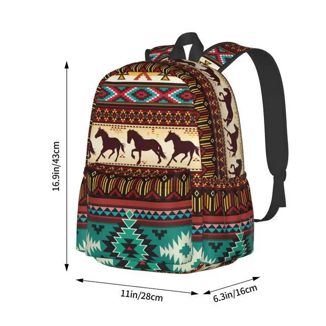 Alt view image 4 of 5 - Odfovowo Horse Travel Backpack for Women Men Work Laptop backpacks Mesh Carry on Backpack Casual Daypack for Hiking Camping Climbing Gifts