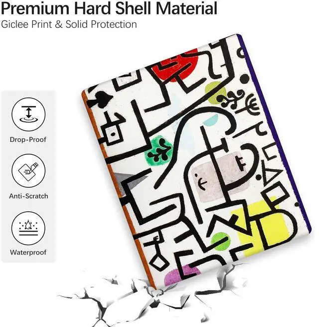 Alt view image 4 of 5 - Berkin Arts Compatible with MacBook Air 13 inch Cover, 2022-2018 Release A2179/A2337 M1 with Touch ID with Keyboard Cover & Screen Protector Naive Art (Picture of A Journey by Paul Klee)