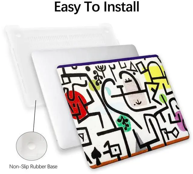 Alt view image 5 of 5 - Berkin Arts Compatible with MacBook Air 13 inch Cover, 2022-2018 Release A2179/A2337 M1 with Touch ID with Keyboard Cover & Screen Protector Naive Art (Picture of A Journey by Paul Klee)