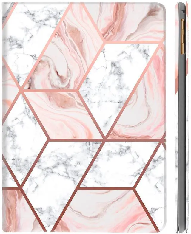 Main image of DuraSafe Cases for iPad 8.3 Mini 6th [ Mini 2021 6 Gen ] A2567 A2568 A2569 MK7M3LL/A MLWL3LL/A MK7R3LL/A MK7P3LL/A MK7T3LL/A MLWR3LL/A MK7X3LL/A MK7V3LL/A Printed Smart Flip Book Cover - Marble Pink