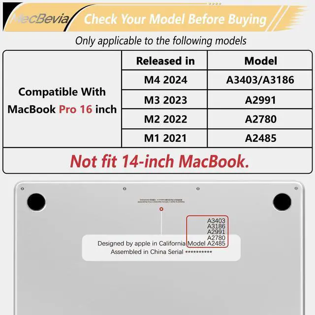 Alt view image 2 of 5 - MecBevia for MacBook Pro 16 Inch Case (20252021, M4/M3/M2/M1 Pro & Max, Model A3403 A3186 A2991 A2780 A2485), Hard Shell & Keyboard Cover, Screen Protector, Webcam Cover, Adapter, Blue Flowers