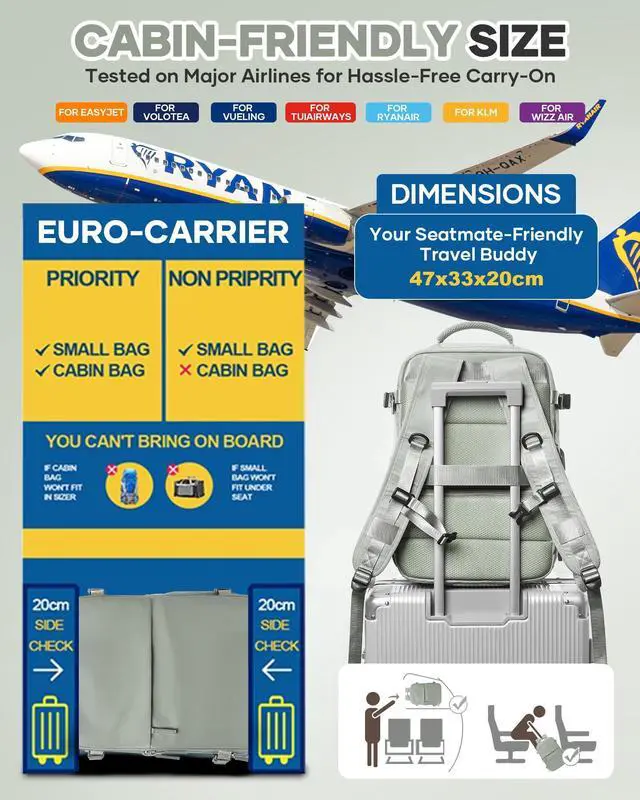 Alt view image 5 of 5 - Vacuum Seal Travel Backpack with Air Pump,Compression Vacpack Waterproof Carry On Backpack for Travel Women Men with Vacuum System,Airlines Approved Daypack Laptop Space Saver Bags,GrassGreen