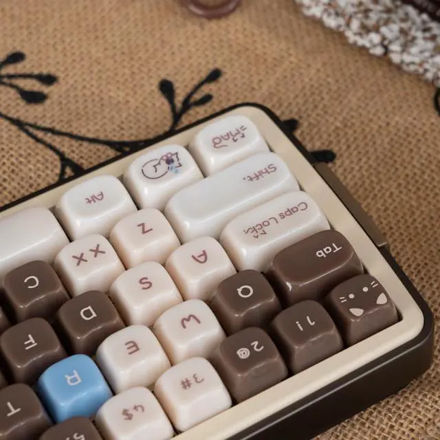 Alt view image 4 of 5 - GUUKEY Crystal Keycaps, Cat Shape Clear Keycaps Transparent, Mao Profile, 148 Keys Shine Through Custom Set for Mechanical Keyboards, 60-100% Compatible (Siamese-Cat-Keycap-Set)