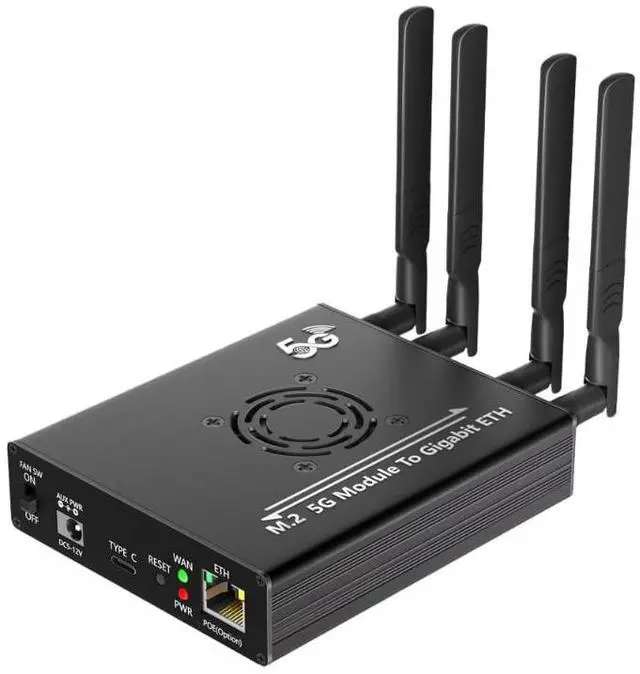 Main image of NGFF(M.2) 4G/5G Module to Type C Adapter with POE Module and Dual SIM Card Slot and RJ45 Port, Realtek RTL8125BG Controller