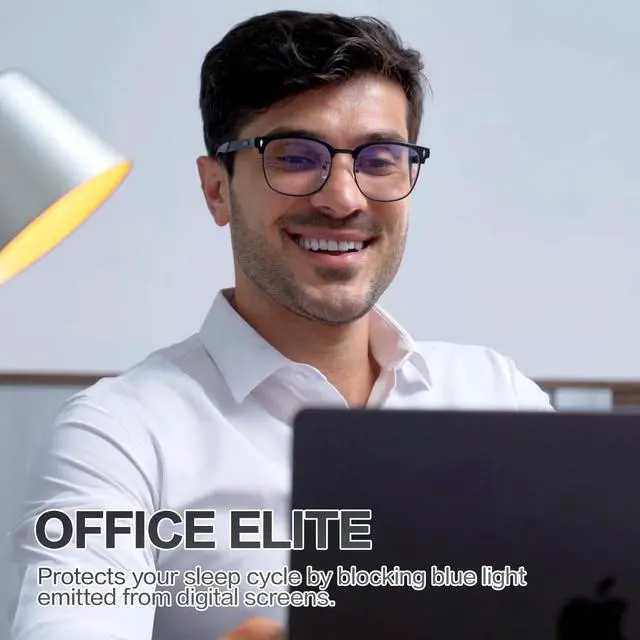 Alt view image 2 of 5 - BIRCEN Blue Light Blocking Glasses: Al-Mg Metal Clear Bluelight Computer & Reading Glasses for Men Women Anti Eyestrain on Office & Home