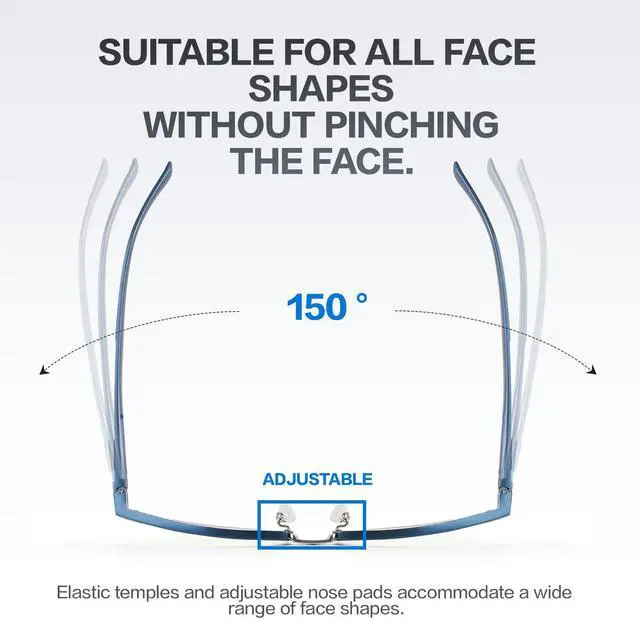 Alt view image 5 of 5 - BIRCEN Blue Light Blocking Glasses: Al-Mg Metal Clear Bluelight Computer & Reading Glasses for Men Women Anti Eyestrain on Office & Home