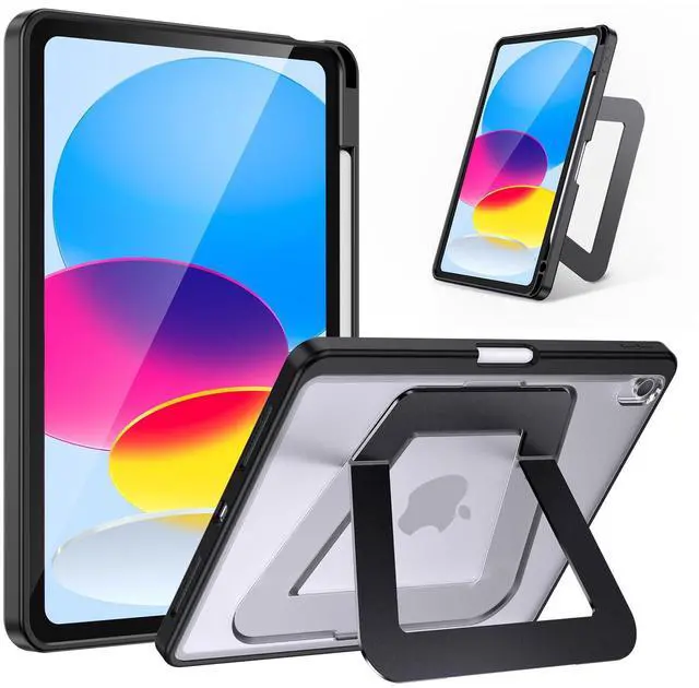 Main image of SANDUODD Case for iPad A16/10th Generation 2025/2022, Dual Multi-Angle Adjustable Kickstand Full Protective Case with Built-in Pencil Holder for Home Office School (Black, iPad A16/10th)