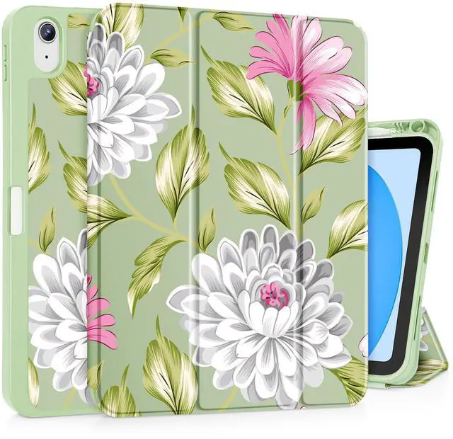 Main image of Mektron Case for iPad (A16) 11th Generation 11-inch 2025 Fit iPad 10th Gen 10.9 inch 2022, Tablet Cover with Trifold Stand + Pencil Holder + Auto Wake/Sleep + TPU Back Cover,Floral C398