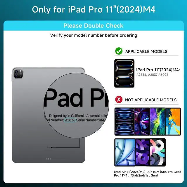 Alt view image 2 of 5 - Tiaota Transparent Case with Keyboard for 2024 iPad Pro 11-inch (M4),with 7-Color Backlit Wireless Keyboard, 360°Rotatable Protective Case Multi-Touch Trackpad,with Pencil Holder,with Shortcuts,Blue