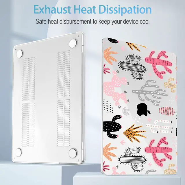 Alt view image 3 of 5 - Mektron Designed for 2025/2024/2023 MacBook Air 15 INCH M4 A3241 /M3 A3114 /M2 A2941 Case, Printed Plastic Hard Shell Cover with 15.3" Liquid Retina Display Touch ID, Colorful Cacti