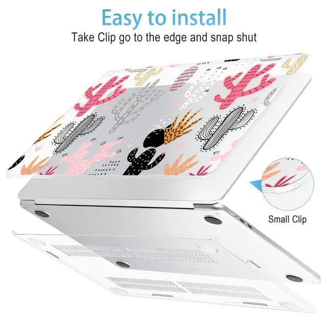 Alt view image 5 of 5 - Mektron Designed for 2025/2024/2023 MacBook Air 15 INCH M4 A3241 /M3 A3114 /M2 A2941 Case, Printed Plastic Hard Shell Cover with 15.3" Liquid Retina Display Touch ID, Colorful Cacti