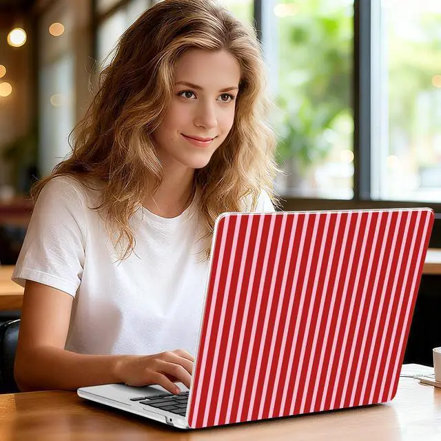 Alt view image 2 of 5 - Yebiseven for M4 MacBook Air 15 inch Case 2025 2024 2023 Released A3241 A3114 M3 A2941 M2, Hard Shell Laptop Case with Keyboard Cover & Trackpad Film & 2 OTG Adapters, Strawberry Jam