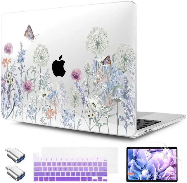 Main image of TWOLSKOO Compatible with MacBook Pro 13 inch Case 2023-2016 A2338 M2/M1 A2251 A2289 A2159 A1989 A1706, Plastic Hard Shell Cover & Keyboard Skin & Screen Protector, Dandelions
