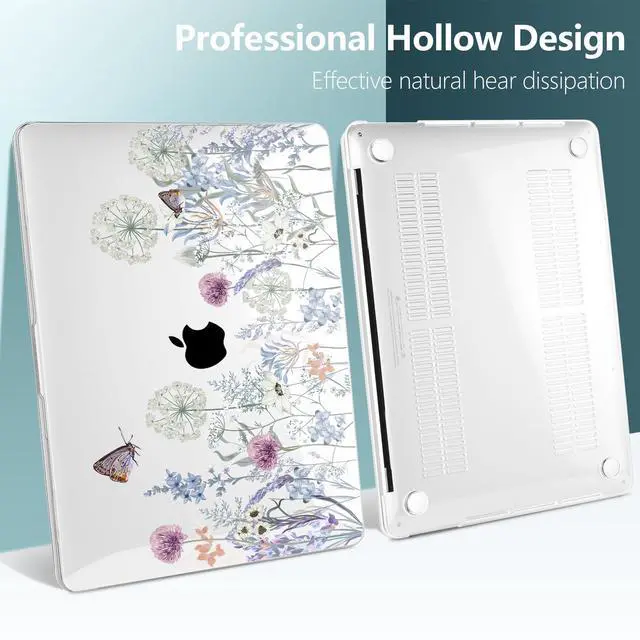 Alt view image 5 of 5 - TWOLSKOO Compatible with MacBook Pro 13 inch Case 2023-2016 A2338 M2/M1 A2251 A2289 A2159 A1989 A1706, Plastic Hard Shell Cover & Keyboard Skin & Screen Protector, Dandelions