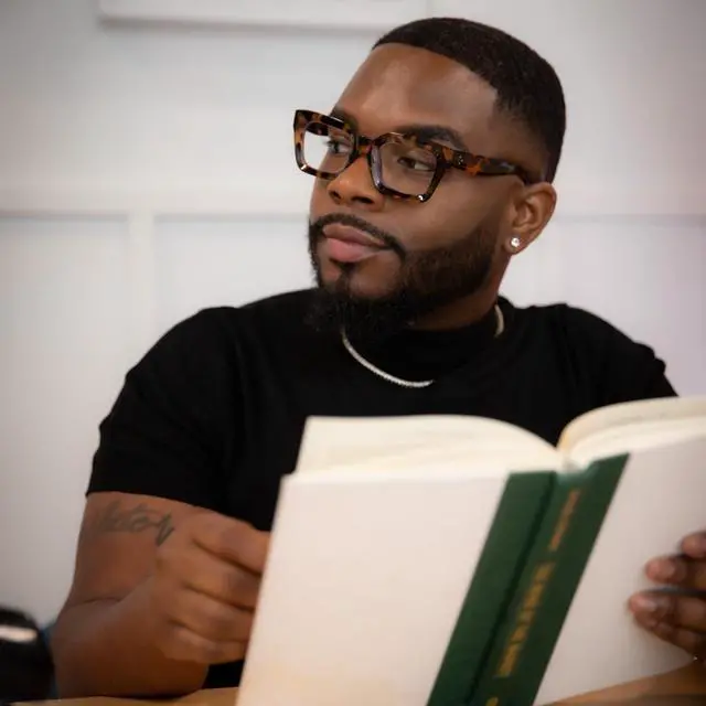 Alt view image 3 of 5 - Zeelool Blue Light Blocking Glasses for Women Men, Vintage Thick Glasses Frame Eyeglasses with Anti UV Glare & Eyestrain Lens Nevaeh ZOP008768-03B