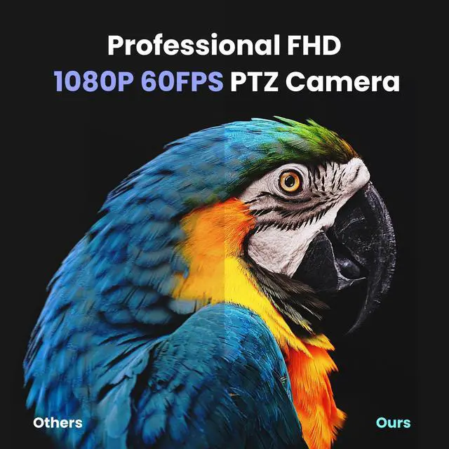 Alt view image 4 of 5 - iuZee AI Auto Tracking PTZ Camera 3G-SDI/USB3.0/HDMI/LAN IP PoE Live Streaming 20X Optical and 8X Digital Zoom Camera 1080P 60FPS for Church Services Worship Education Events vMix OBS YouTube