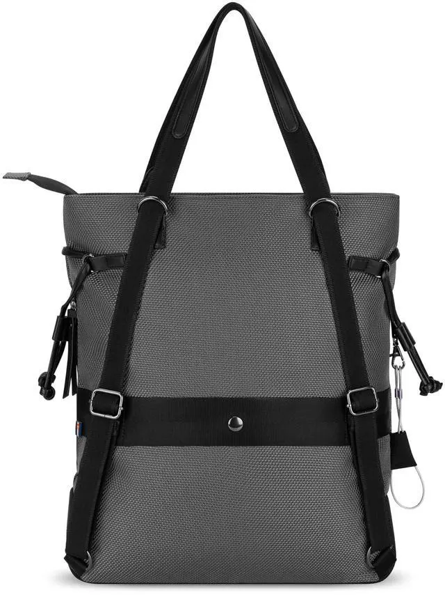 Alt view image 5 of 5 - Sherpani Tempest, Anti Theft Convertible Backpack Tote, 14L Travel Backpack, Travel Gifts for Women, Handbags, RFID Protection, Metal Hardware, Fits 15 Laptop (No Sleeve) (Granite)