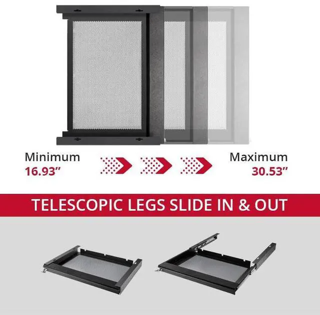 Alt view image 3 of 5 - Penn Elcom Under Desk Laptop Drawer, Lockable, for 20 Laptops - Premium Sliding Security Drawers - Model EX-6171B