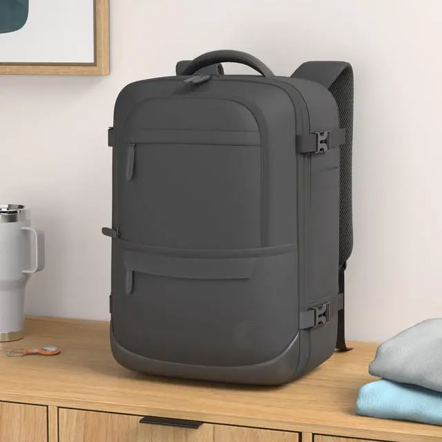 Alt view image 2 of 5 - BAGSMART 40L Black Travel Laptop Backpack with Packing Cubes and Shoe Bag