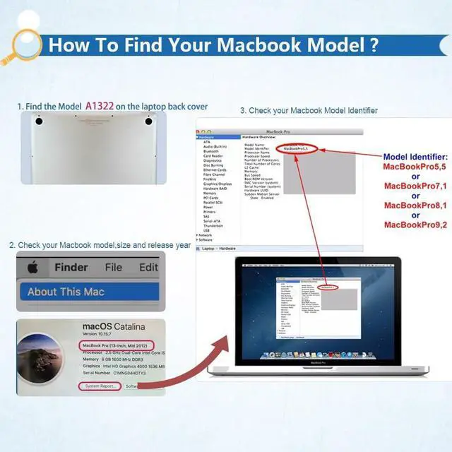 Alt view image 4 of 5 - AURUNHO A1322 A1278 Laptop Battery Replacement for MacBook Pro 13 inch Unibody Mid 2009 2010 2012 Early 2011 Late 2011 A1278 63.5Wh 10.95V