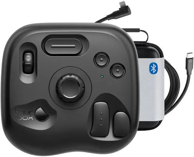 Main image of TOUR BOX Lite Bluetooth - Compact Editing Keyboard, Artists Drawing Tablet Keypad, Works with Clip Studio Paint & More, Creative Console with Custom Software, Cable, Travel Bag - Wireless Kit