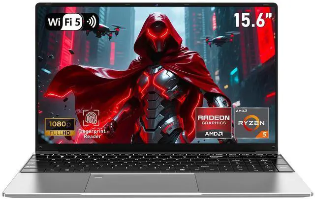 Main image of NAIKLULU Gaming Laptop Computer, Lap Top PC 2025 Win 11 pro, 32GB RAM 1TB SSD, Ryzen 5 7430U (up to 4.3Ghz, Beat 5700U), Backlit Keyboard, IPS 1920 * 1080 FHD Display, WiFi 5, BT5.0, Fingerprint