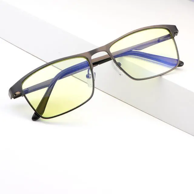 Alt view image 2 of 5 - YIMI Mens Blue Light Glasses Men Computer Gaming BlueLight Blocking Glasses Metal Anti Eyestrain Clear Lens Eye Protection (Gaming Protection)