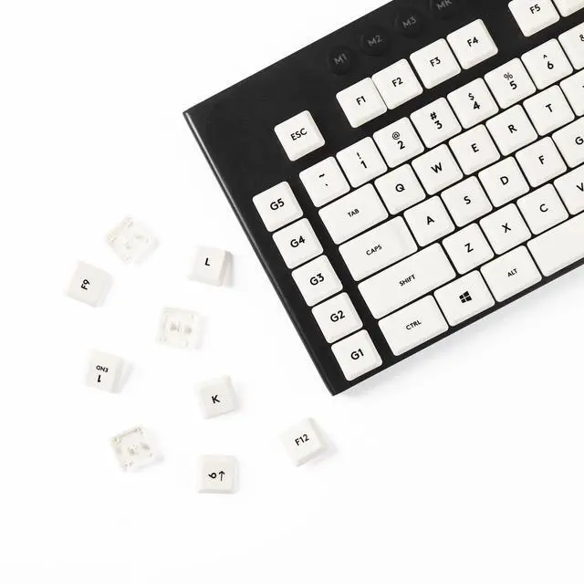 Main image of YMDK Solid Color Minimalist Style Keycaps PBT Material Low Profile Keycap Compatible with Logi G813 G815 G913 G915 tkl Mechanical Keyboard