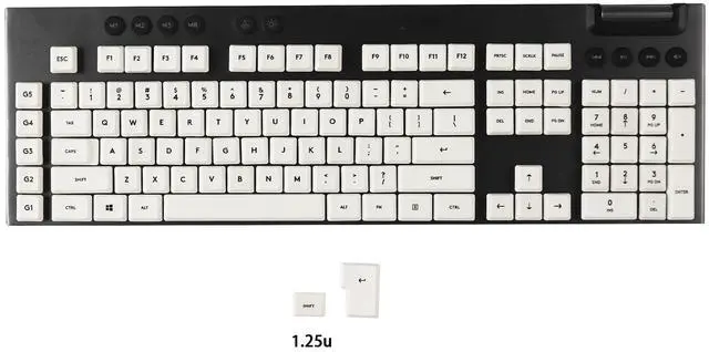Alt view image 2 of 5 - YMDK Solid Color Minimalist Style Keycaps PBT Material Low Profile Keycap Compatible with Logi G813 G815 G913 G915 tkl Mechanical Keyboard