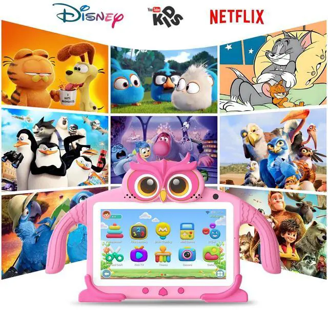 Alt view image 3 of 5 - Kids Tablet 7'' 32GB Tablet for Kids 3-7 Pre-Installed with Children Software Many Offline Content Parents Control, Toddler Tablets with YouTube WiFi Dual Camera, Tablets for Toddlers Gifts Ages 3-12