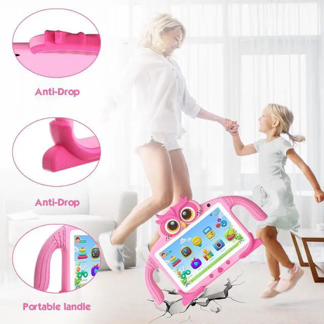 Alt view image 5 of 5 - Kids Tablet 7'' 32GB Tablet for Kids 3-7 Pre-Installed with Children Software Many Offline Content Parents Control, Toddler Tablets with YouTube WiFi Dual Camera, Tablets for Toddlers Gifts Ages 3-12