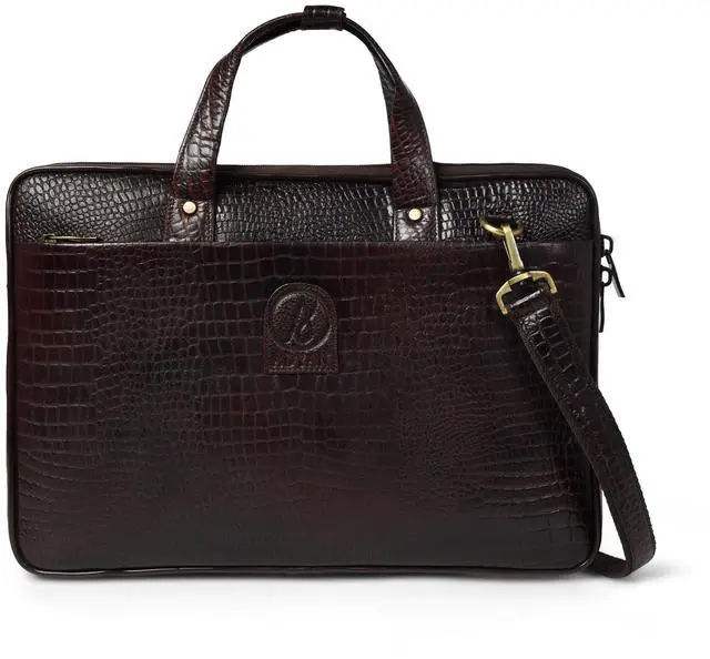 Main image of ADYAN Genuine Leather Laptop Bag for Men and Women 16'' Large Vintage Bags Ideal for Work Office Travel and Formal (16'' x 11'' x 2'', Reddish Brown)