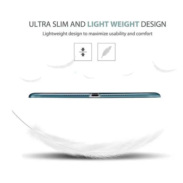 Alt view image 4 of 5 - ProCase iPad 9.7 2018 & 2017 Teal Slim Hard Shell Case Bundle with 2 Pack iPad 9.7 2018 & 2017 / iPad Pro 9.7 / iPad Air 2 / iPad Air Tempered Glass Screen Protectors