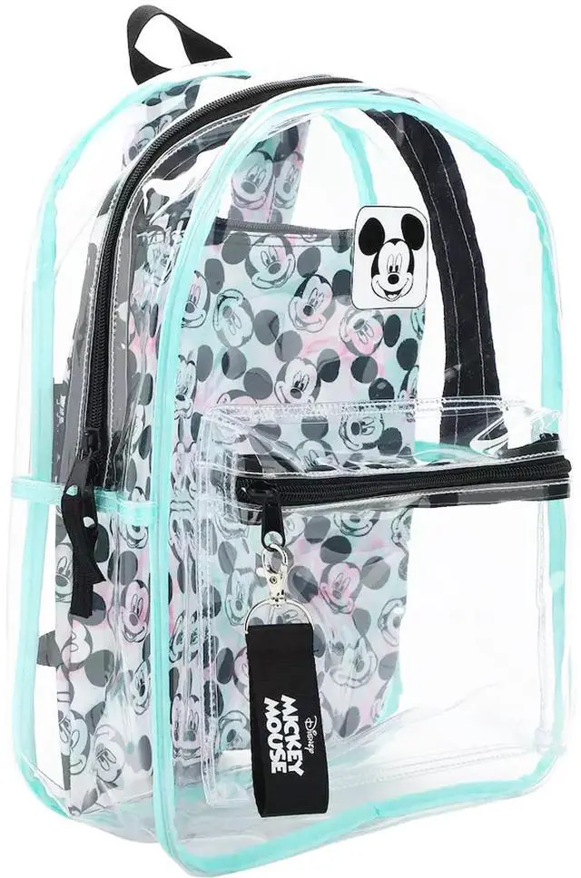 Alt view image 5 of 5 - Disney Mickey Mouse Clear Backpack Set - Bundle with 16" Transparent Backpack Removable Laptop Pouch Plus Water Bottle | Mickey Mouse Laptop Bag for Teens, Adults
