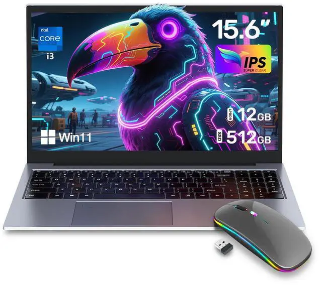 ZOLWAYTAC Gaming Laptops,i3 (2C/4T, Up to 3.2GHz), 12GB +512GB M.2