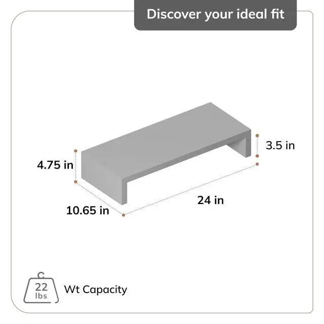 Alt view image 2 of 5 - Anji Mountain Wooden Monitor Stand - Elegant Monitor Riser, Perfect Monitor Stand for Desk Organization, Durable Wood Construction monitor stands, Enhances Ergonomics and Workspace Efficiency,Natural