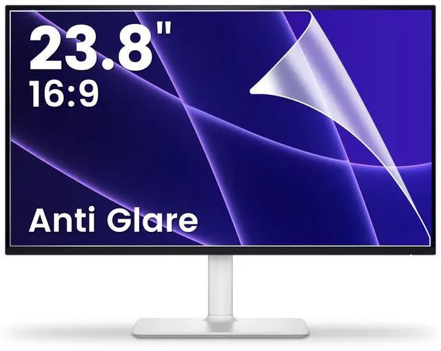 Main image of F FORITO 2-Pack 23.8 inch 16:9 Matte Anti Glare Computer Screen Cover, Anti Glare Eye Protection Film Compatible with All 23.8" Widescreen Monitors with 16:9 Aspect Ratio (20.7" W x 11.7" H)