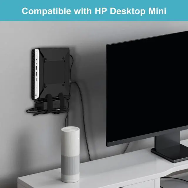 Alt view image 2 of 5 - Mini PC VESA Mount Compatible with HP Desktop Mini, HP ProDesk Mini, HP EliteDesk Mini, Wall VESA and Under Desk Mount for HP Pro Mini 260 400,HP ProDesk 400 405 600,HP EliteDesk 705 800 805 and More