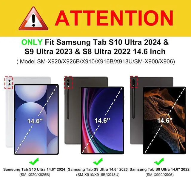 Alt view image 2 of 5 - KEFBWAO Case for Samsung Galaxy Tab S10 Ultra 2024/Tab S9 Ultra 2023/Tab S8 Ultra 2022 14.6-Inch, Stylus Holder Flip Wallet Leather Shockproof Cover for Galaxy Tab S10 Ultra Caser, Maple Leaf