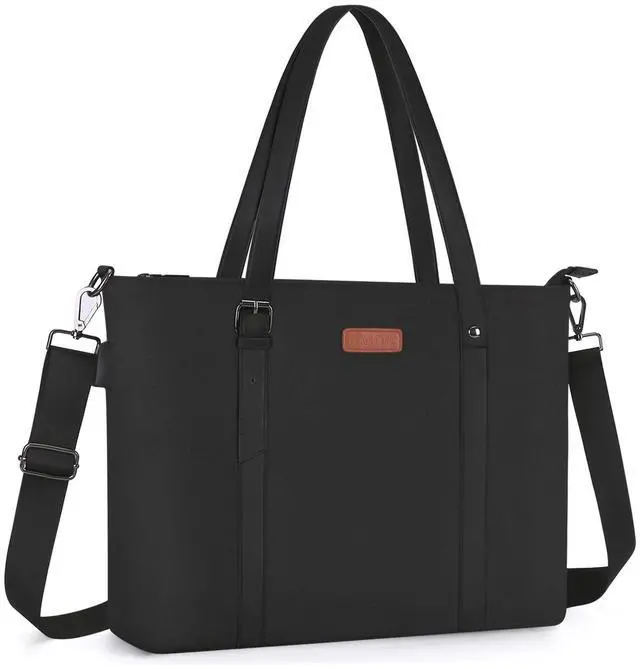 Main image of MOSISO USB Port Laptop Tote Bag (17-17.3 inch), Large Woman Organizer Work Business Office Travel Shopping Teacher Shoulder Bag Portable Carrying Handbag Compatible with MacBook & Notebook, Black