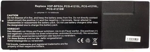 Main image of Binger New VGP-BPS24 Replacement Laptop Battery Compatible with VAIO VGP-BPSC24 VGP-BPL24 SA SB SC SD SE VPCSA VPCSB VPCSC (11.1V 4400mAh)