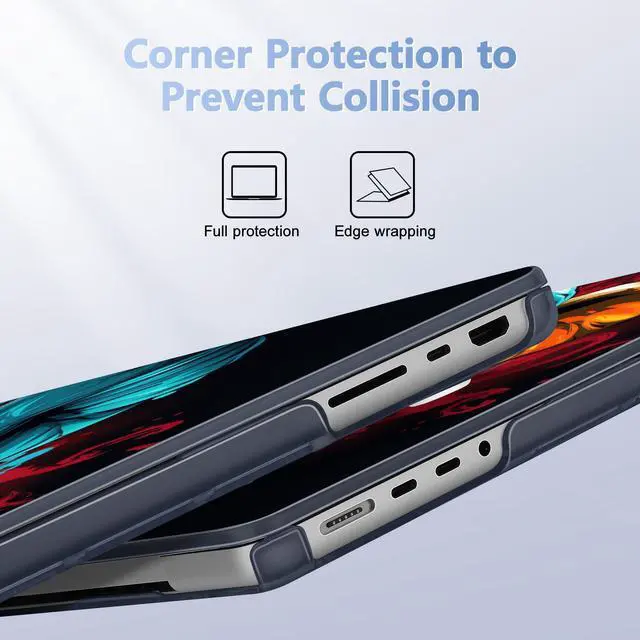 Alt view image 3 of 5 - Lepeoac Case for MacBook Pro 14 Inch (2025-2021 Release), Models M5 A3434 A3112 M4 A3112 A3401 A3185 M3 A2918 A2992 M2 A2779 M1 A2442, Plastic Hard Shell Case with Keyboard Cover, Elephant Hoodie