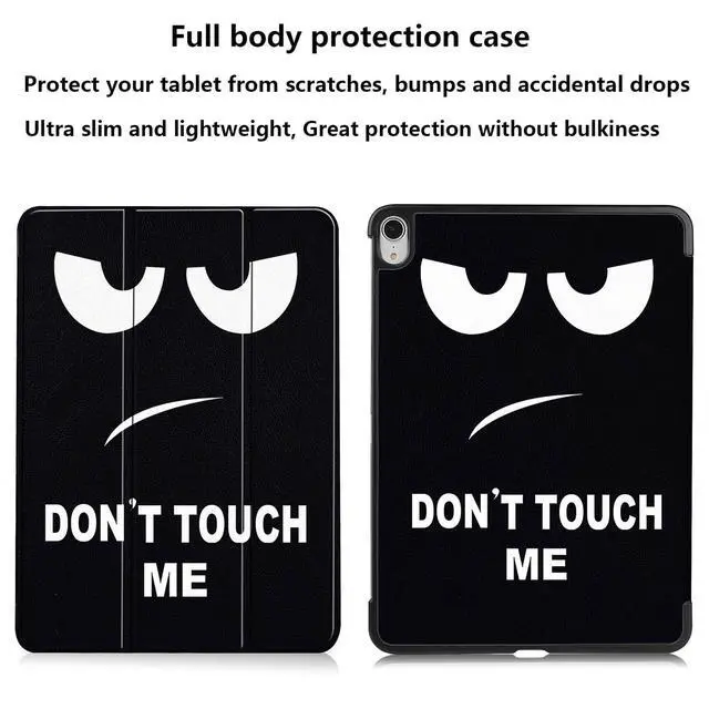 Alt view image 3 of 5 - UUcovers for iPad Air 13 inch Case M3/ M2 (2025/2024) & iPad Pro 12.9 inch Cover 2018 (3rd Gen), Trifold Stand Magnetic Cover with Auto Sleep/Wake Smart PU Leather & Hard Back Shell, Don't Touch Me