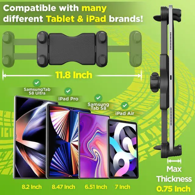 Alt view image 3 of 5 - Tablet Holder for Truck Tablet Mount - iPad Mount for Truck, Heavy Duty Super Suction Cup, 16.7 inch Long Arm & Stable, Device & iPad Holder for Dashboard,Dashboard Pad Windshield and Window - Semi