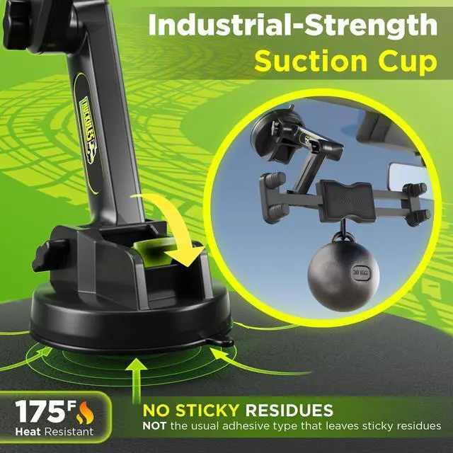 Alt view image 4 of 5 - Tablet Holder for Truck Tablet Mount - iPad Mount for Truck, Heavy Duty Super Suction Cup, 16.7 inch Long Arm & Stable, Device & iPad Holder for Dashboard,Dashboard Pad Windshield and Window - Semi